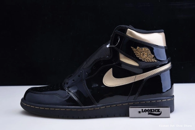 Kicked Out Shoe Store GOLD 1 555088-032 AIR HIGH METALLIC BLACK JORDAN RETRO (2020) 0804